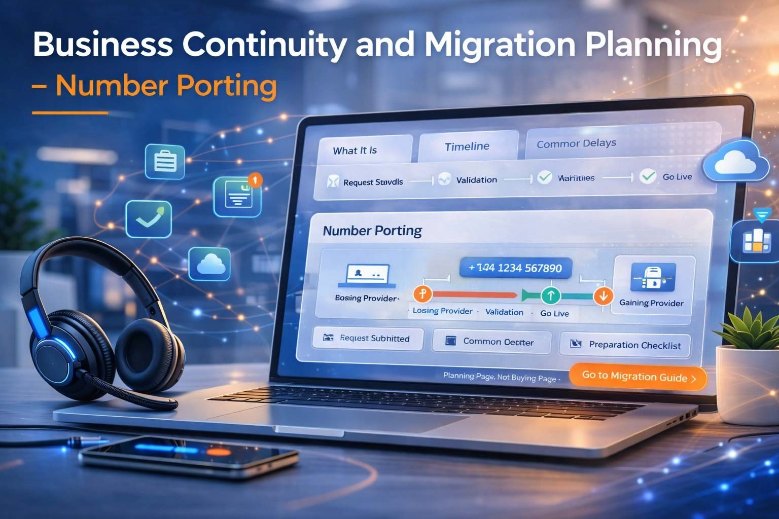 Step-by-step guide to UK business number porting, showing how to transfer existing landline numbers to VoIP without service disruption.
