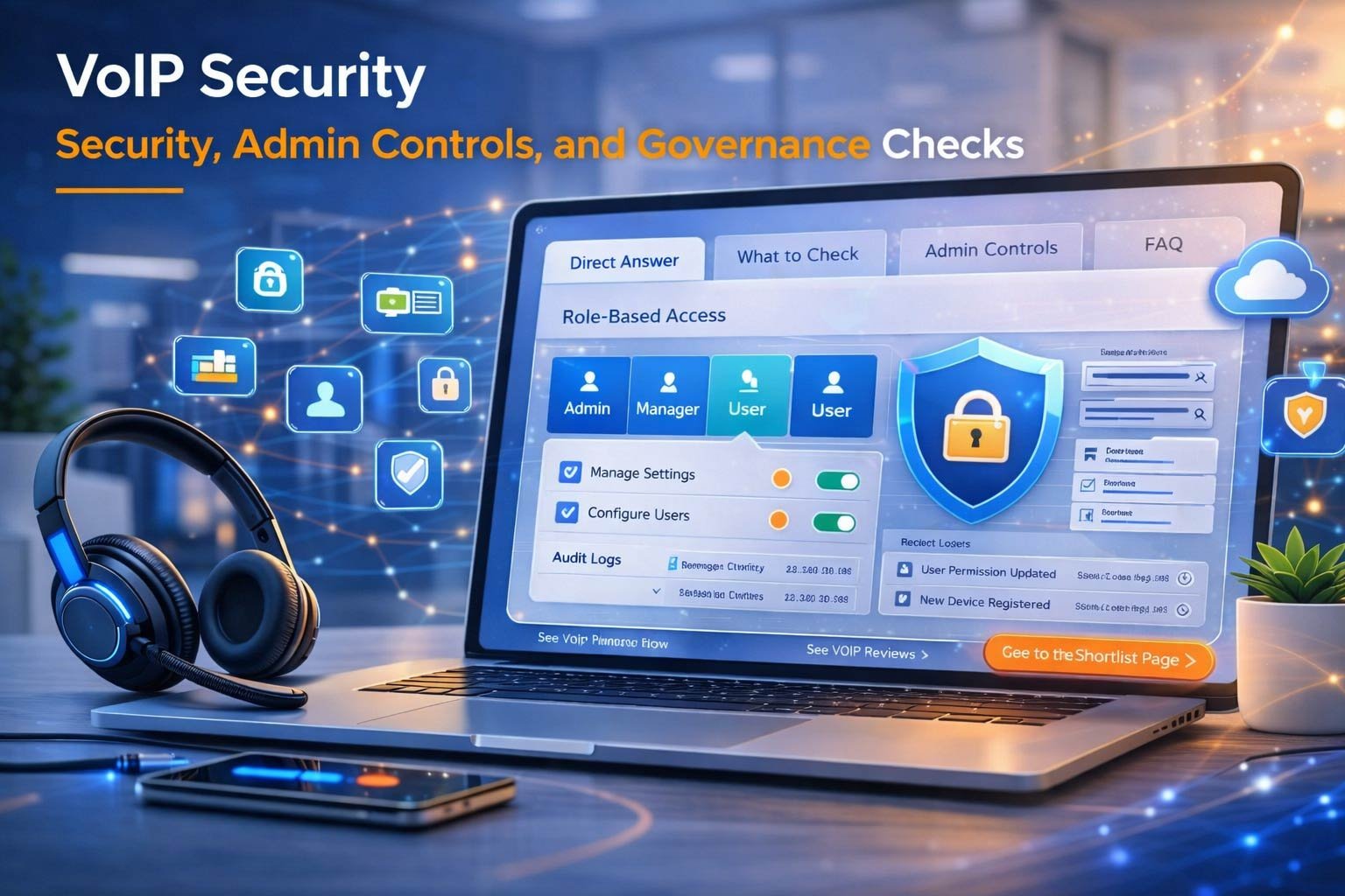 VoIP security and admin controls guide for UK businesses, outlining encryption, governance checks, and provider security practices.